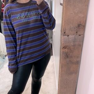 Guess vintage stripe longsleeve top size medium